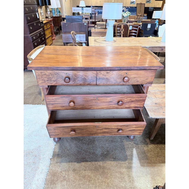 Antique Colonial Australian Cedar Chest of Drawers With Turned Columns For Sale - Image 9 of 10