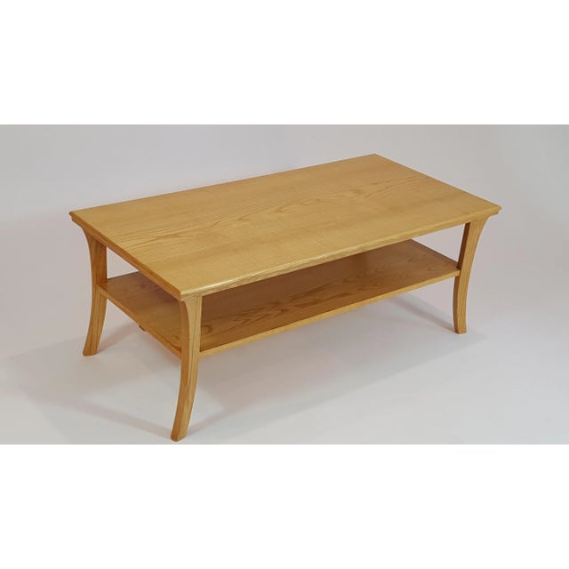 Traditional Transitional Ash Coffee Table For Sale - Image 3 of 10