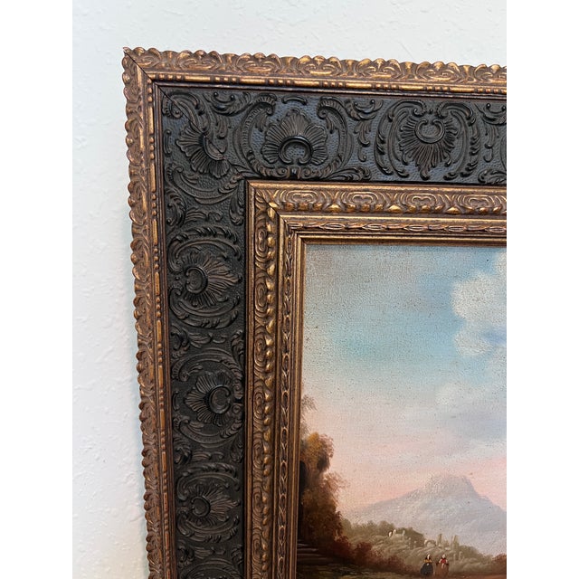 Early 20th Century Antique Italian Landscape Oil Painting Signed Rastelli European School For Sale - Image 5 of 14