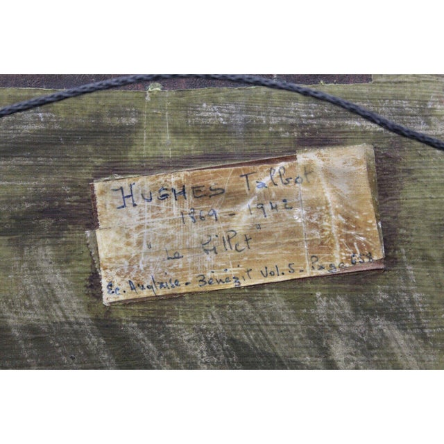 1970s Victorian Style Figurative Interior Scene Oil Painting by Talbot Hughes For Sale In Detroit - Image 6 of 8