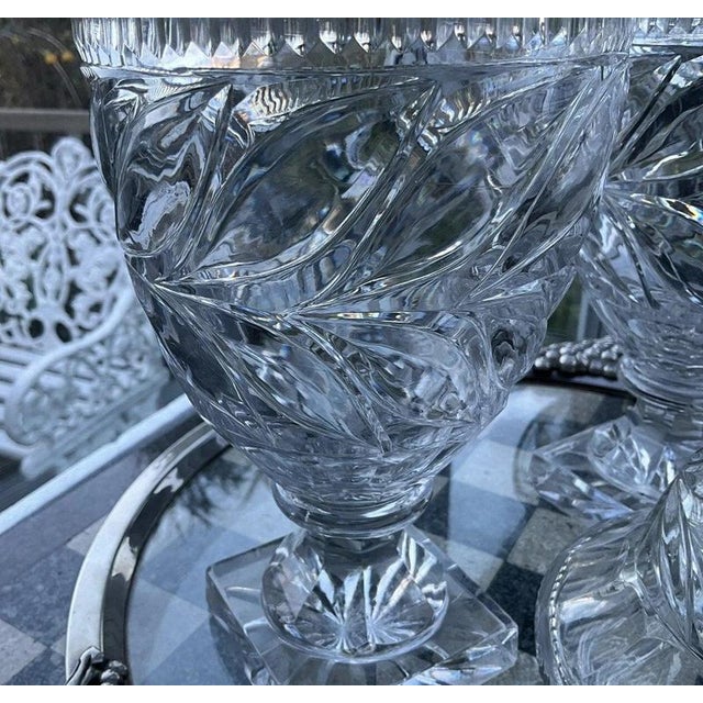 Georgian Anglo-Irish Cut-Glass Lidded Urns attributed to Waterford, 1820, Set of 2 For Sale - Image 14 of 15