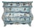 Maison Martine Coastal Blue Chest • Hand‑Refinished • 36” Artisan Dresser For Sale