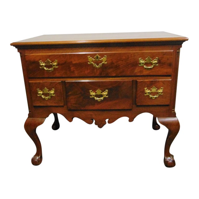 Benchmade Chippendale Figured Walnut Lowboy For Sale