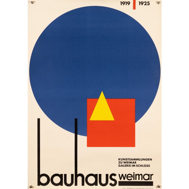 Bauhaus Weimar Exhibition Poster by Artur Liebig, 1968 For Sale - Image 9 of 9
