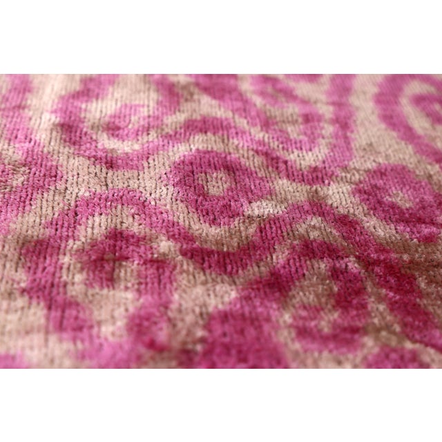 2020s Rose Silk Velvet Pillow 16x24 Handmade Luxury Lumbar Cushion For Sale - Image 5 of 9