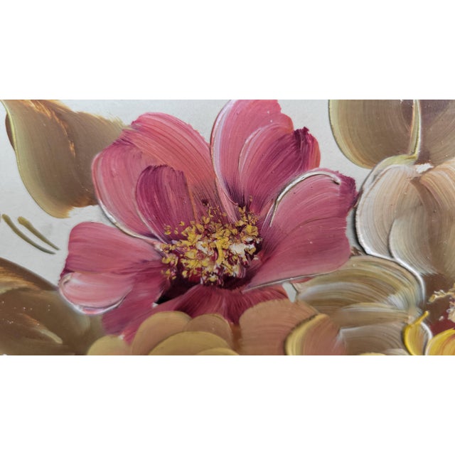 Vintage Hand Painted Metal Tray For Sale In Dallas - Image 6 of 12