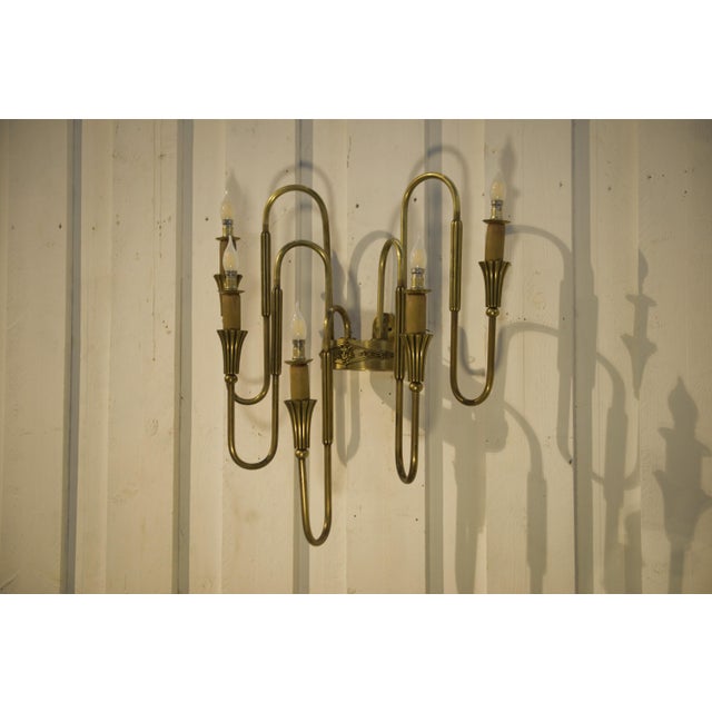 Monumental Bronze Wall Sconce, 1940s For Sale - Image 14 of 15