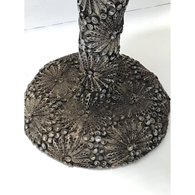 1980s Handcrafted Sea Shell Encrusted Pedestals - a Pair For Sale - Image 9 of 13