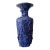 Postmodern Black, Blue and Purple Paper Mache Vase For Sale