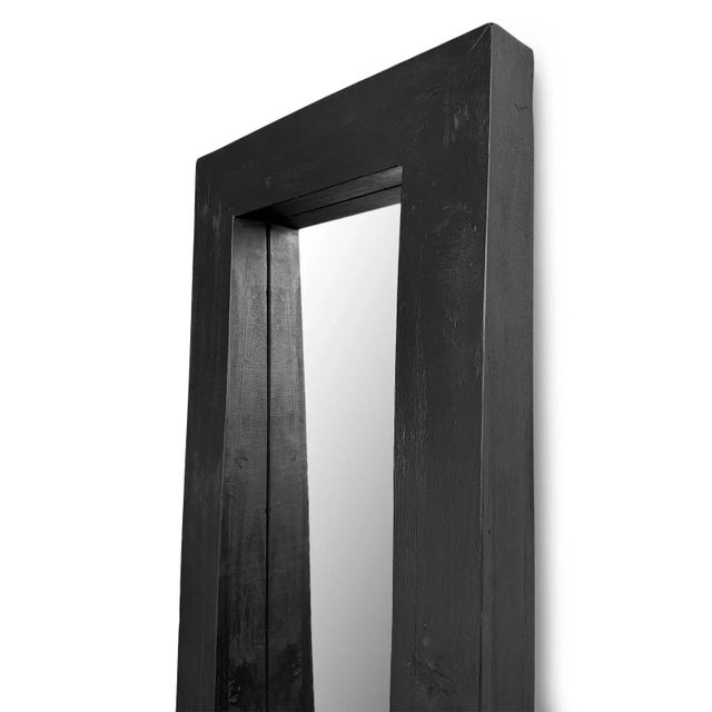 Black Wood Full Length Mirror For Sale - Image 4 of 6