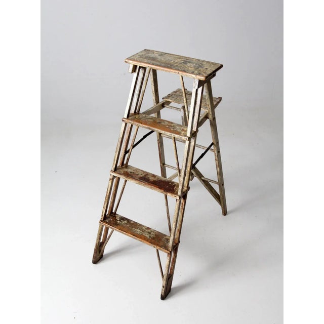 Antique Wooden Ladder For Sale - Image 11 of 13