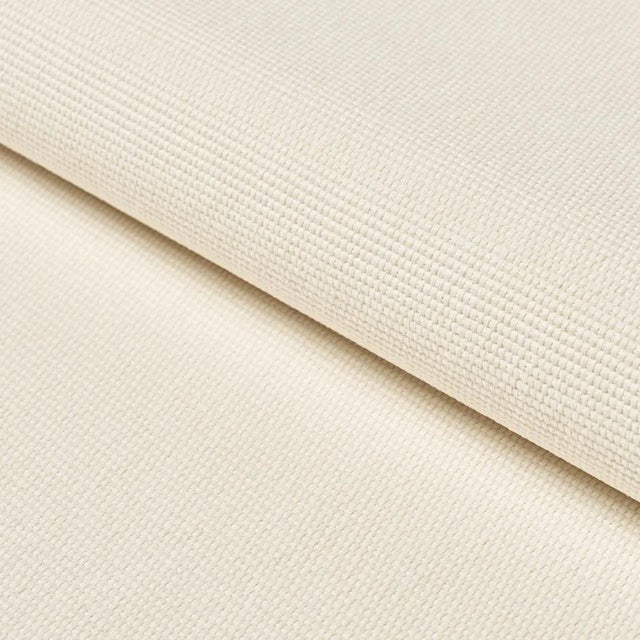 SAMPLE - Schumacher Cooper Indoor/Outdoor Fabric In Ivory For Sale