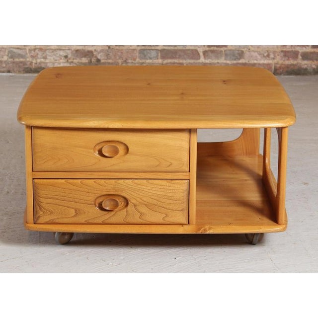 Mid-Century Pandora's Box Side Table in Beech and Elm from Ercol, 1970s For Sale - Image 9 of 13