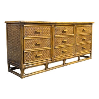Vintage Bamboo and Rattan Chests of Drawers, 1970s For Sale