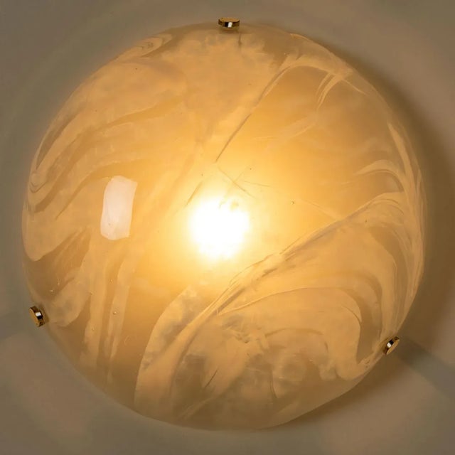 Blown Murano Glass Wall Light or Flush Mount, 1965 For Sale - Image 9 of 10