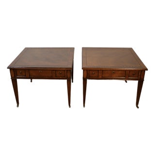 1930s Pair of Brandt English Regency Mahogany Side Tables / End Tables For Sale