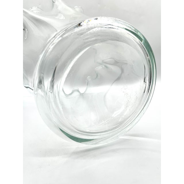 Monumental Scandinavian Clear Glass Floor Vase attributed to Holmegaard, 1970s For Sale - Image 18 of 18
