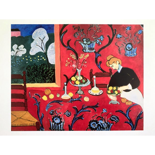Henri Matisse Vintage Postimpressionist Lithograph Print Poster " the Dessert : Harmony in Red " 1908 For Sale - Image 12 of 13