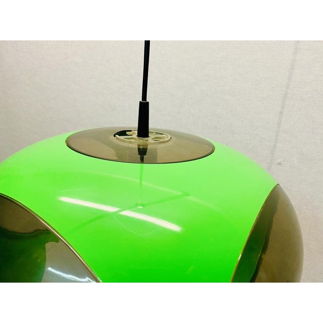 Vintage UFO Ceilings Lamp in Green from Massive Belgium, 1970s For Sale - Image 6 of 18