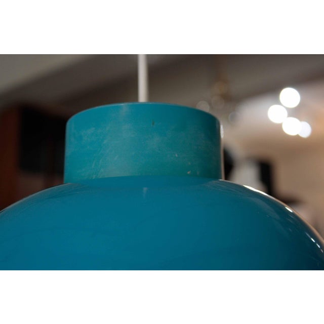 1960s Scandinavian Blue Pendant Lamp, 1970s For Sale - Image 5 of 9