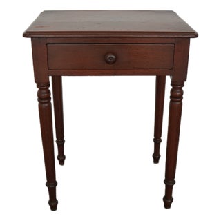 Antique American Turned Leg Side Table For Sale