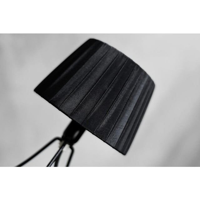 Mid-Century Modern Table Lamp with Black Lampshade, Poland, 1960s For Sale - Image 3 of 11