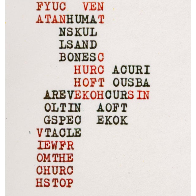 1970s Carl Andre "Yucatan" Xerox Poem Page, 1973 For Sale - Image 5 of 7