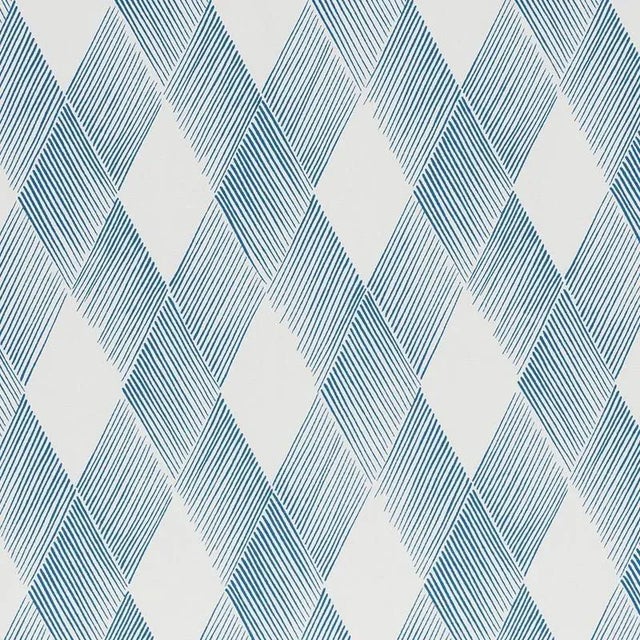 Sample - Schumacher Fetlock Fabric in Blue For Sale