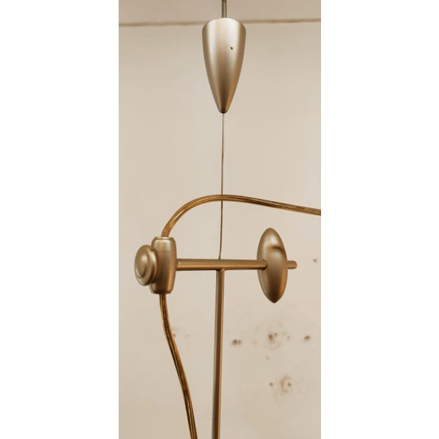 Silver Murano Glass Suspension Light For Sale - Image 8 of 18
