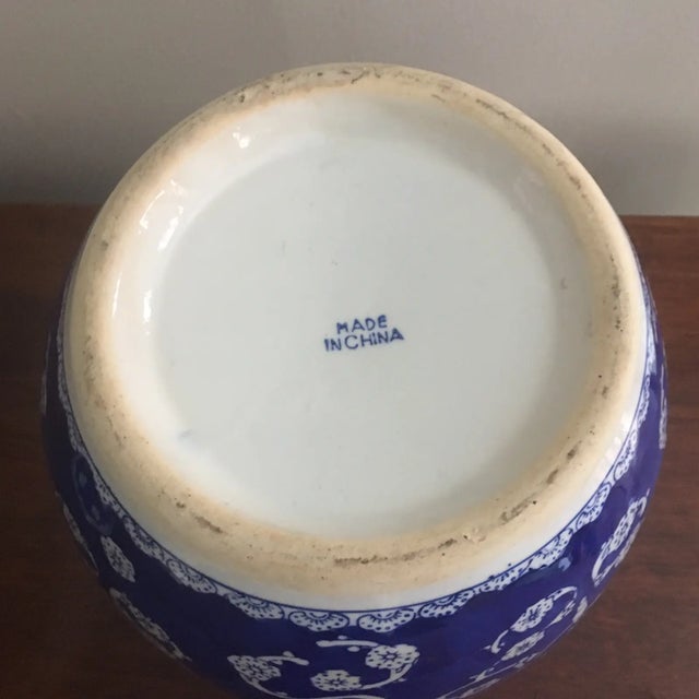 Chinoiserie Blue & White Chinoiserie Ginger Jar For Sale - Image 3 of 5