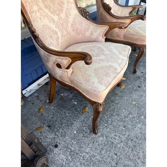 Pair of 1950s French Style Armchairs Made in Usa For Sale In West Palm - Image 6 of 9
