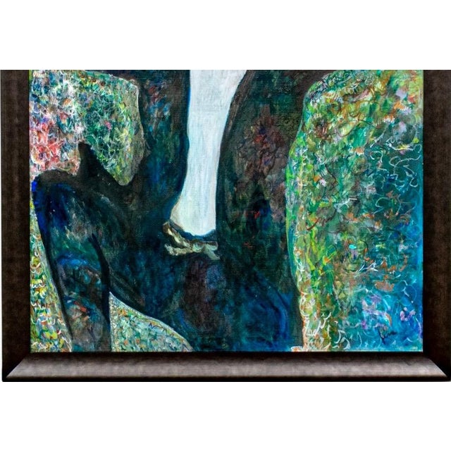 Late 20th Century Large Scale Vintage Expressionist Oil on Canvas Singing Man Portrait Painting For Sale - Image 5 of 13