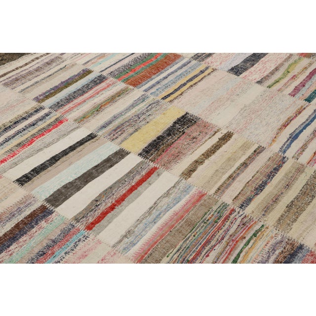 Rug & Kilim Rug & Kilim’s Oversized Modern Patchwork Kilim Rug With Polychromatic Patterns For Sale - Image 4 of 10