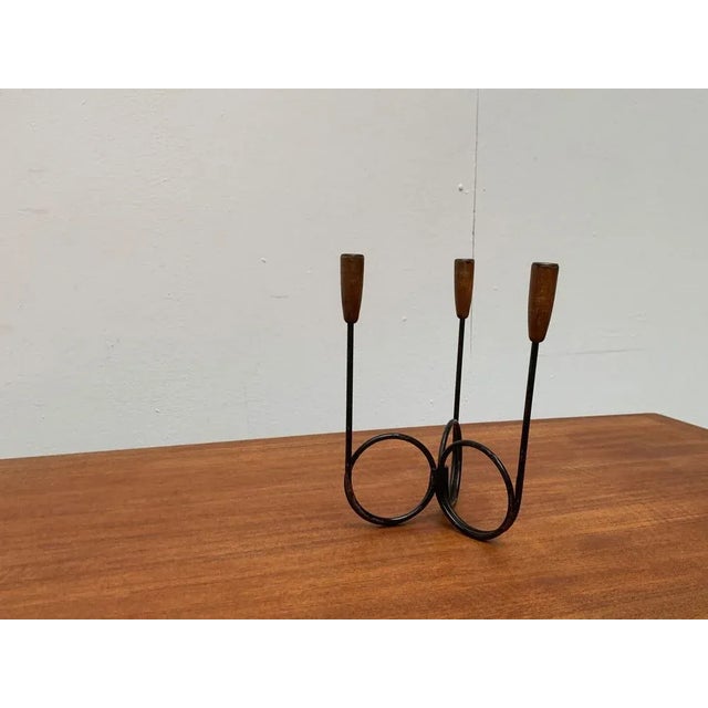 Mid-Century Danish String Style Teak Candleholder, 1960s For Sale - Image 11 of 18