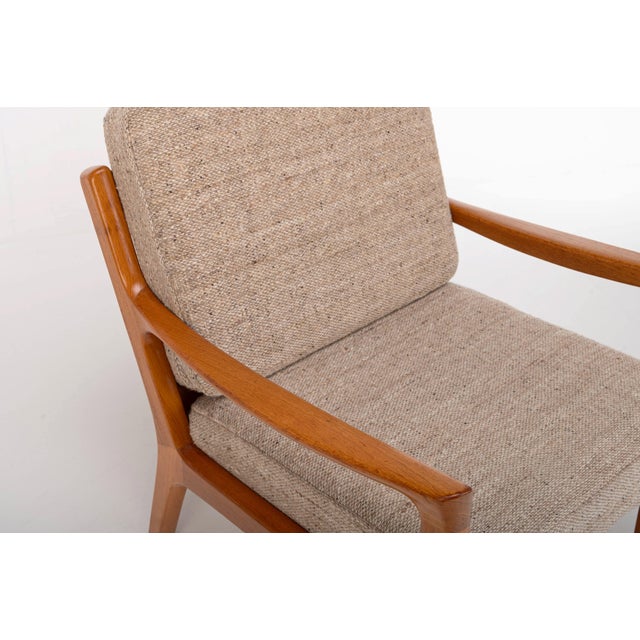 Beige Easy Chair by Ole Wanscher for Peter Jeppesen Møbelfarbik, Denmark, 1960s For Sale - Image 8 of 14