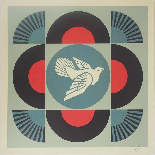 Shepard Fairey, Geometric Dove Black, Lithograph For Sale - Image 5 of 5