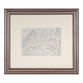 Vintage Pablo Picasso Acrobats Vollard Suite Lithograph Acrobats With Horse Print 1956 For Sale