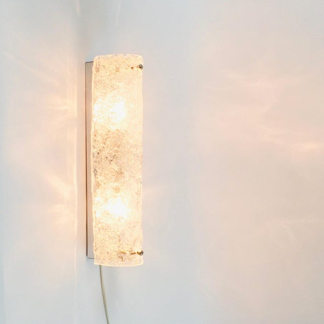 1970s Mid-Century Modern Tubular Murano Glass Wall Lights from Hillebrand, Germany, 1970s, Set of 2 For Sale - Image 5 of 11
