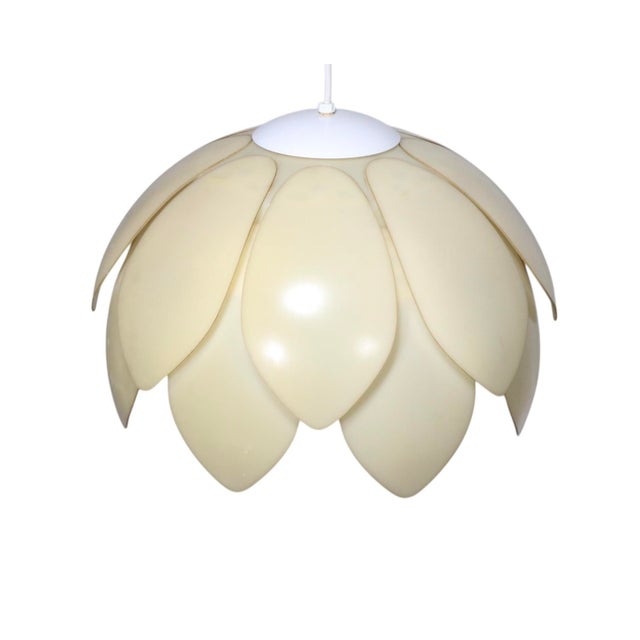 Mid 20th Century Mod Plastic Flower Form Hanging Chandelier For Sale - Image 11 of 18