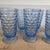 Mid 20th Century Vintage Indiana Glass Colony Whitehall Cubist Ice Blue Tumblers 6" - Set of 8 For Sale - Image 5 of 7