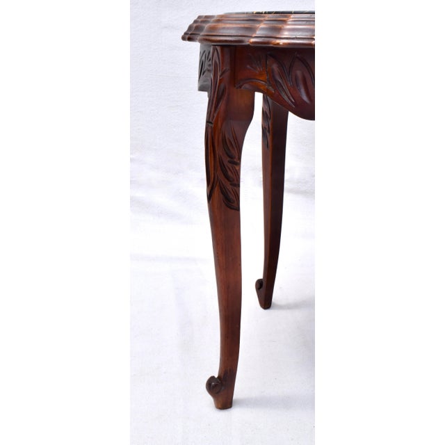 An exquisite little gem in our Country French hand carved side table featuring dovetailed joinery to the solid walnut...