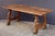 Spanish Low Coffee Table of Walnut With Wrought Iron Supports For Sale - Image 4 of 12