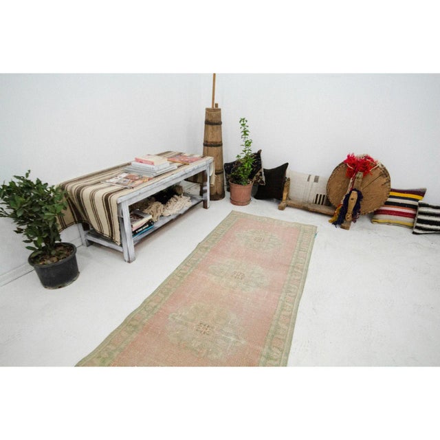 Vintage Washed Out Turkish Runner- 2′8″ × 10′8″ For Sale In Los Angeles - Image 6 of 7