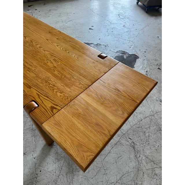 Vintage Studio Craft Large Oak Dining Table For Sale In Phoenix - Image 6 of 6