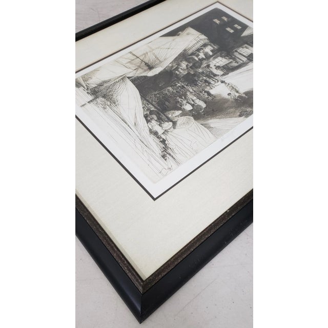 John Winkler (California, 1890-1979) "Night in Chinatown" Original Etching C.1936 For Sale - Image 4 of 8
