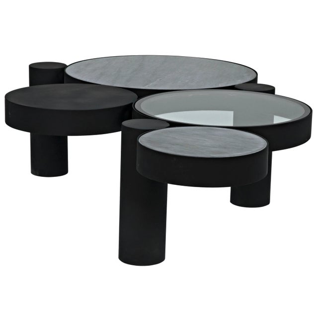 Contemporary NOIR Trypo Coffee Table in Black Metal For Sale - Image 3 of 9