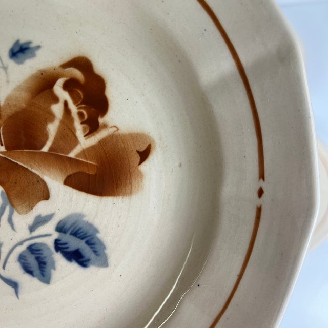 Vintage Dessert Plates with Floral Motif from Sarreguemines, 1920s, Set of 6 For Sale - Image 11 of 12