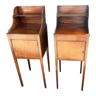 Pair of Antique Mahogany Nightstands For Sale