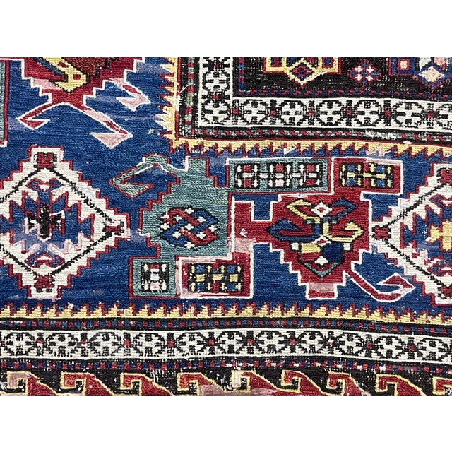 Textile Fine Antique Caucasian Sumak Rug 6’10” X 9’5” For Sale - Image 7 of 8