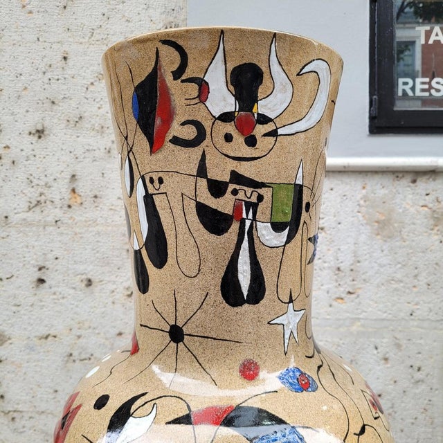 Miró Vase in Glazed Ceramic by Renata, Spain, 1993 For Sale - Image 10 of 18